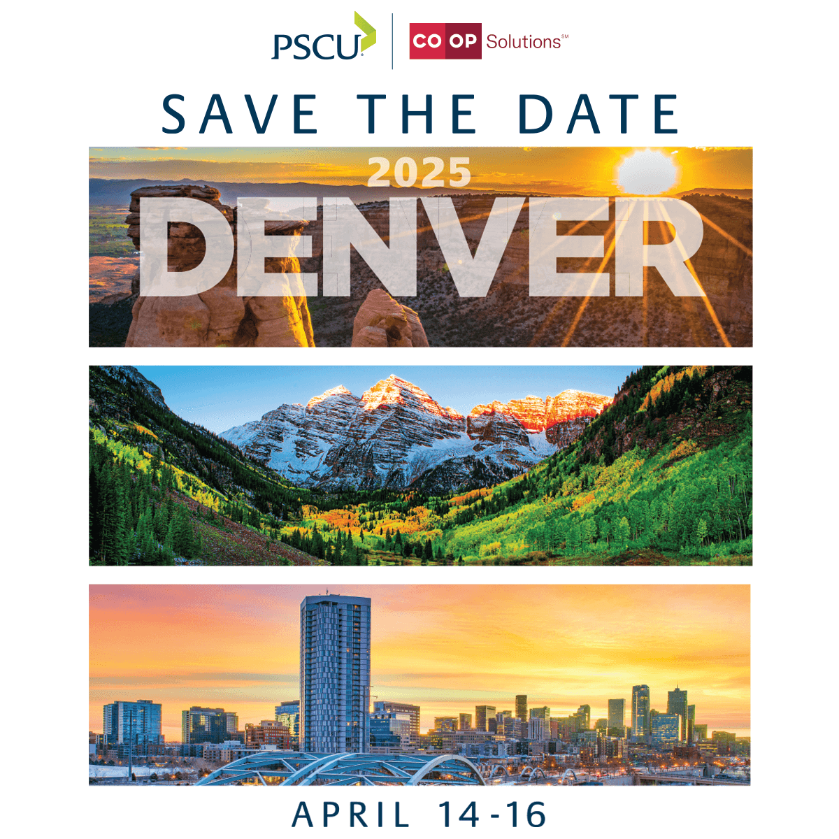 Save The Date Denver April 14 - 16